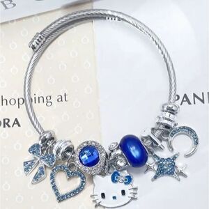 Hello Kitty Charm Bracelet Blue